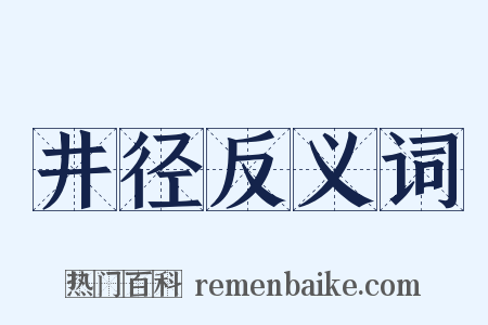 井径反义词是什么意思的图片